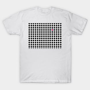 Grey & Red Tiling Tessellation T-Shirt